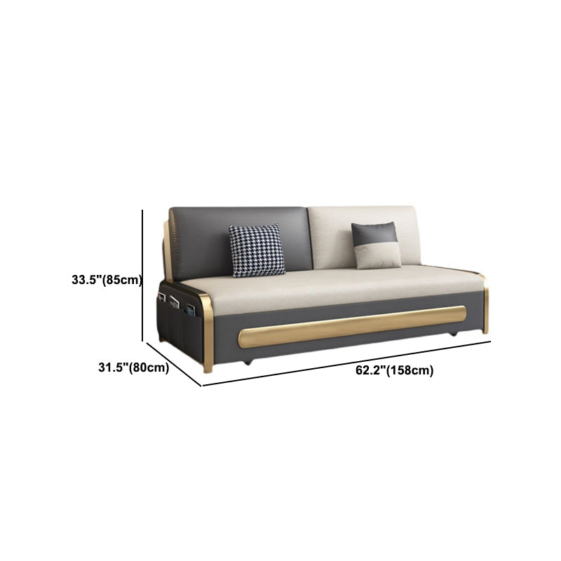 モダン33.4 "Hフェイクレザーアームレスソファベッド用リビングルーム