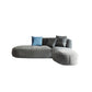 Nordic Style Velvet Sectional 27.56" H Sofa & Chaise in White/Grey