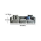 Nordic Style Velvet Sectional 27.56" H Sofa & Chaise in White/Grey