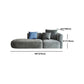 Nordic Style Velvet Sectional 27.56" H Sofa & Chaise in White/Grey