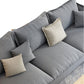 Light-grey Contemporary Sectional Living Room Solid Wood Sofa