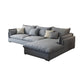 Light-grey Contemporary Sectional Living Room Solid Wood Sofa