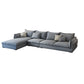 Light-grey Contemporary Sectional Living Room Solid Wood Sofa