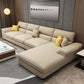 Pillow Top Arm Sofa & Chaise in Khaki Modern Fabric Sectional 126"L x 71"W x 35"H Right Latex Clearhalo 'furn' 'furn_sectionals' 'Furniture' 'Living Room Furniture' 'Sectionals' 5451362