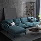 Flared Arm Fabric Sectional with Storage 4-seater Sofa & Chaise Blue Left Clearhalo 'furn' 'furn_sectionals' 'Furniture' 'Living Room Furniture' 'Sectionals' 5451377