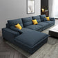 71" W Sectional Sofa L-Shape Stationary Linen Sectional Sofa