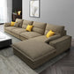 71" W Sectional Sofa L-Shape Stationary Linen Sectional Sofa