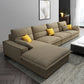 71" W Sectional Sofa L-Shape Stationary Linen Sectional Sofa