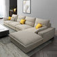 71" W Sectional Sofa L-Shape Stationary Linen Sectional Sofa