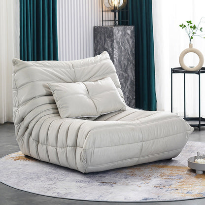 Contemporary Armless Accent Chair Modern Chair with Biscuit Back