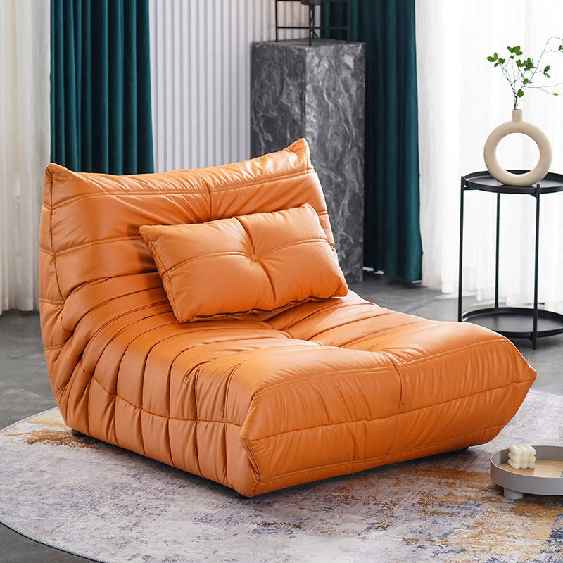 Contemporary Armless Accent Chair Modern Chair with Biscuit Back