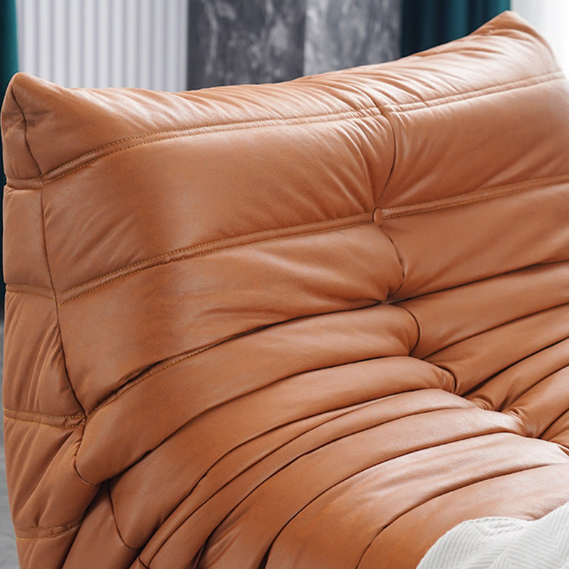 Contemporary Armless Accent Chair Modern Chair with Biscuit Back