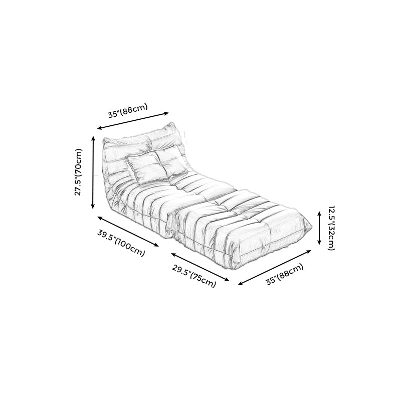 Contemporary Armless Accent Chair Modern Chair with Biscuit Back