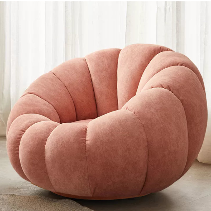 Modern Arm Chair, Wool Blend / Velvet Upholstered Accent Chair, 37"(W) X 37"(D) X 26"(H) Red Without Ottoman Clearhalo 'Accent Chairs' 'accent_chairs' 'Chairs & Seating' 'furn' 'furn_accent_chairs' 'Furniture' 'Living Room Furniture' 5451491