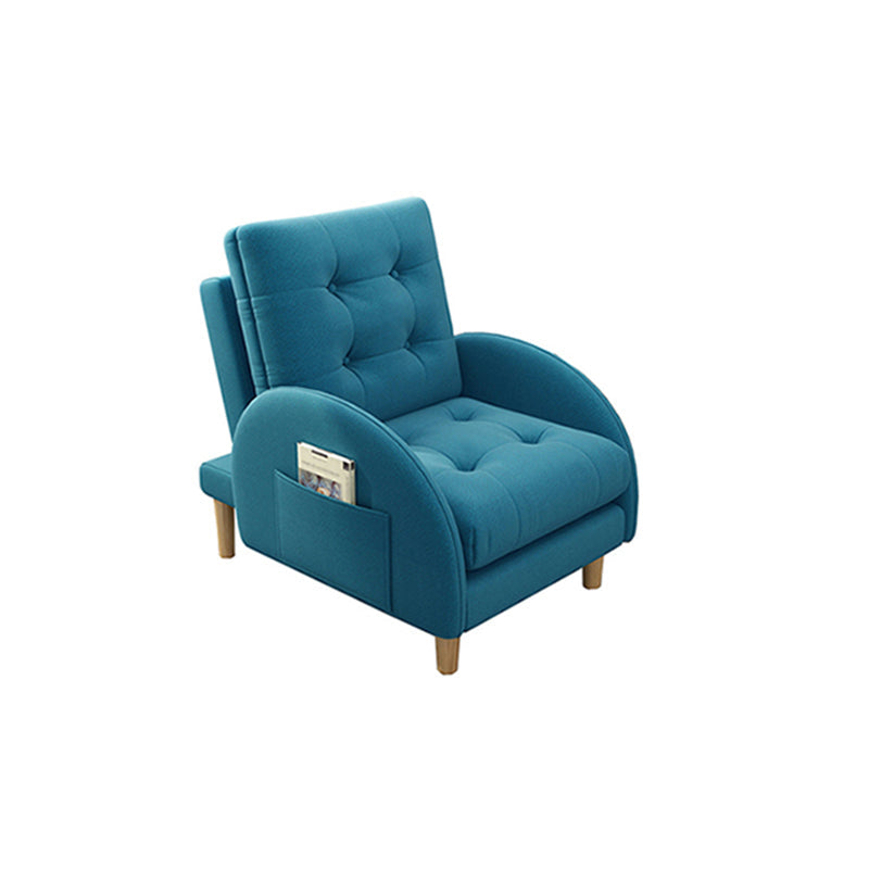 Modern Accent Chair Fabric/PU Chair With Tufted Back with 4 Legs Base Clearhalo 'Accent Chairs' 'accent_chairs' 'Chairs & Seating' 'furn' 'furn_accent_chairs' 'Furniture' 'Living Room Furniture' 5451502
