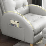 Modern Accent Chair Fabric/PU Chair With Tufted Back with 4 Legs Base Clearhalo 'Accent Chairs' 'accent_chairs' 'Chairs & Seating' 'furn' 'furn_accent_chairs' 'Furniture' 'Living Room Furniture' 5451503