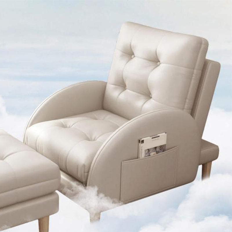 Modern Accent Chair Fabric/PU Chair With Tufted Back with 4 Legs Base Clearhalo 'Accent Chairs' 'accent_chairs' 'Chairs & Seating' 'furn' 'furn_accent_chairs' 'Furniture' 'Living Room Furniture' 5451505