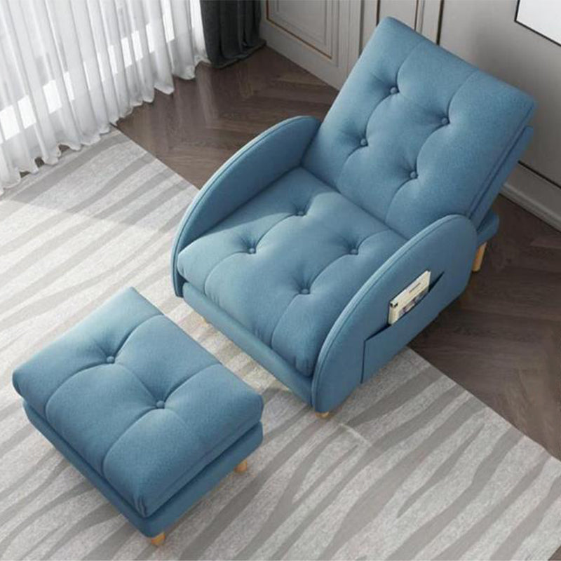 Modern Accent Chair Fabric/PU Chair With Tufted Back with 4 Legs Base Clearhalo 'Accent Chairs' 'accent_chairs' 'Chairs & Seating' 'furn' 'furn_accent_chairs' 'Furniture' 'Living Room Furniture' 5451508