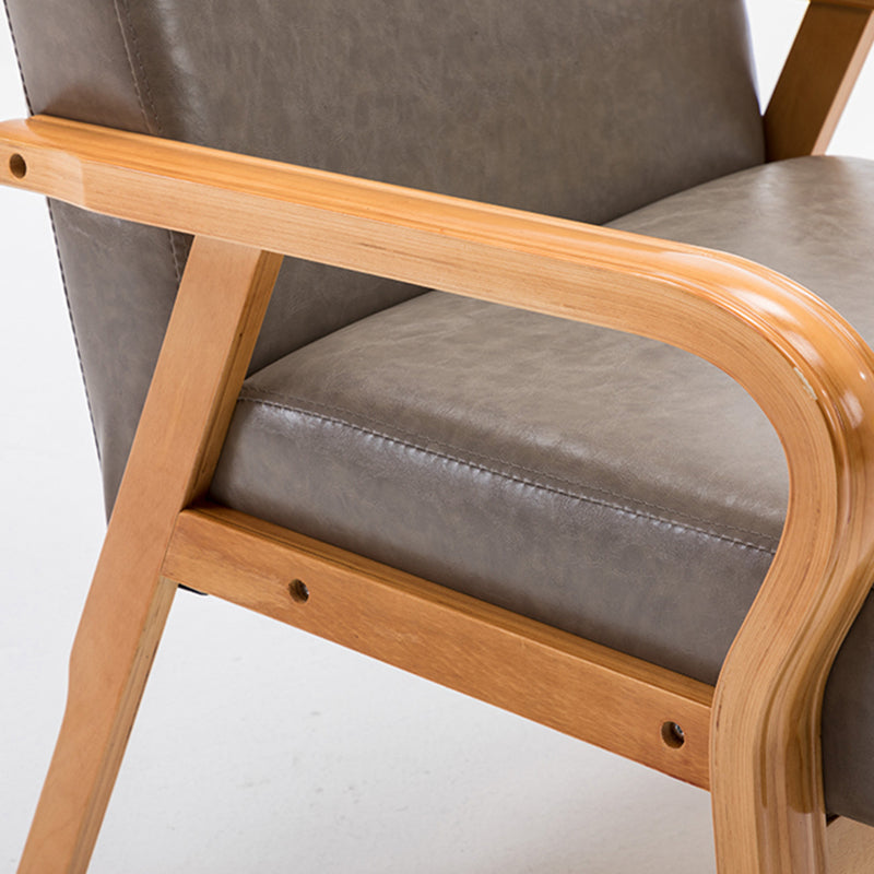 Arm Chair 25.19" L x 25.98" W x 29.52" H Solid Wood Frame Accent Armchair Clearhalo 'Accent Chairs' 'accent_chairs' 'Chairs & Seating' 'furn' 'furn_accent_chairs' 'Furniture' 'Living Room Furniture' 5451552