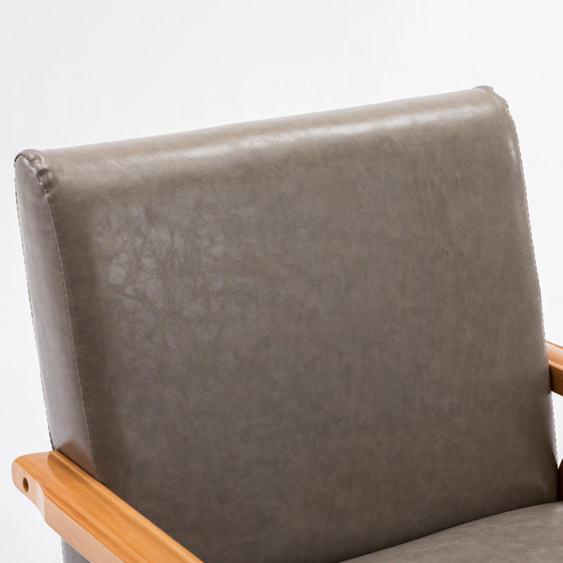 Arm Chair 25.19" L x 25.98" W x 29.52" H Solid Wood Frame Accent Armchair Clearhalo 'Accent Chairs' 'accent_chairs' 'Chairs & Seating' 'furn' 'furn_accent_chairs' 'Furniture' 'Living Room Furniture' 5451553