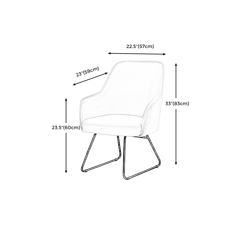 Faux Leather Arm Chair 22.44" L x 23.22" W x 32.67" H Accent Armchair for Living Room Clearhalo 'Accent Chairs' 'accent_chairs' 'Chairs & Seating' 'furn' 'furn_accent_chairs' 'Furniture' 'Living Room Furniture' 5451627
