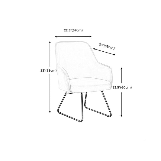 Faux Leather Arm Chair 22.44" L x 23.22" W x 32.67" H Accent Armchair for Living Room Clearhalo 'Accent Chairs' 'accent_chairs' 'Chairs & Seating' 'furn' 'furn_accent_chairs' 'Furniture' 'Living Room Furniture' 5451628