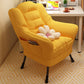 Arms Included Chair 24.87" L x 24.4"W x 36.6"H Chair for Living Room Yellow Linen Clearhalo 'Accent Chairs' 'accent_chairs' 'Chairs & Seating' 'furn' 'furn_accent_chairs' 'Furniture' 'Living Room Furniture' 5451629