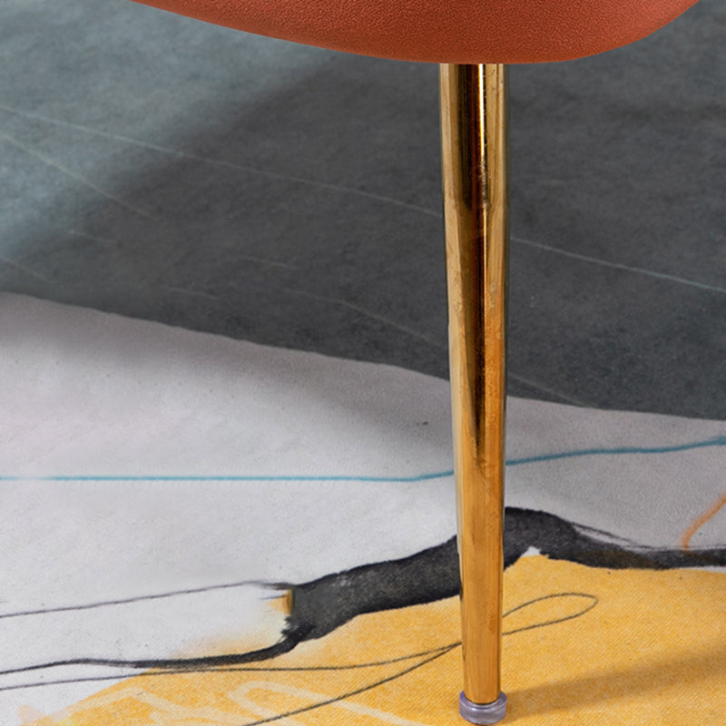 Velvet/Faux Leather Chair 23.6" L x 23.6"W x 30.7"H Arms Included Chair Clearhalo 'Accent Chairs' 'accent_chairs' 'Chairs & Seating' 'furn' 'furn_accent_chairs' 'Furniture' 'Living Room Furniture' 5451675