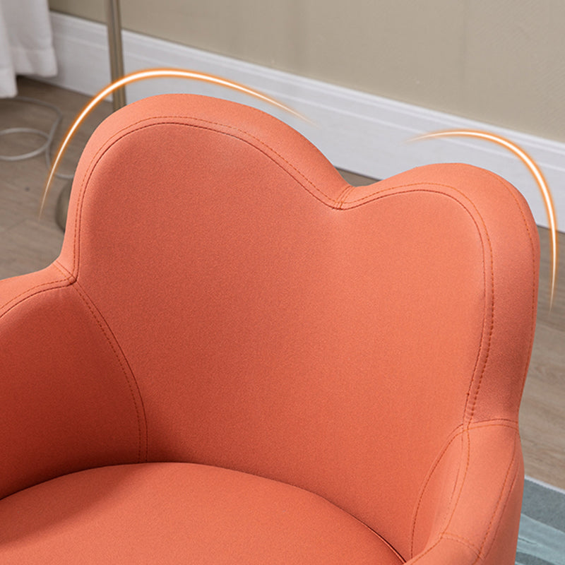 Velvet/Faux Leather Chair 23.6" L x 23.6"W x 30.7"H Arms Included Chair Clearhalo 'Accent Chairs' 'accent_chairs' 'Chairs & Seating' 'furn' 'furn_accent_chairs' 'Furniture' 'Living Room Furniture' 5451680