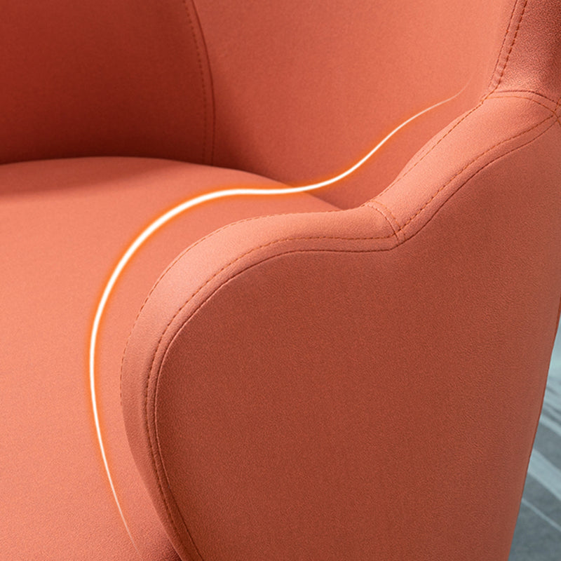 Velvet/Faux Leather Chair 23.6" L x 23.6"W x 30.7"H Arms Included Chair Clearhalo 'Accent Chairs' 'accent_chairs' 'Chairs & Seating' 'furn' 'furn_accent_chairs' 'Furniture' 'Living Room Furniture' 5451681