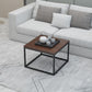 Rahmenbasis-Design, quadratischer/rechteckiger Massivholztisch für Couchtisch
