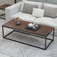Rahmenbasis-Design, quadratischer/rechteckiger Massivholztisch für Couchtisch