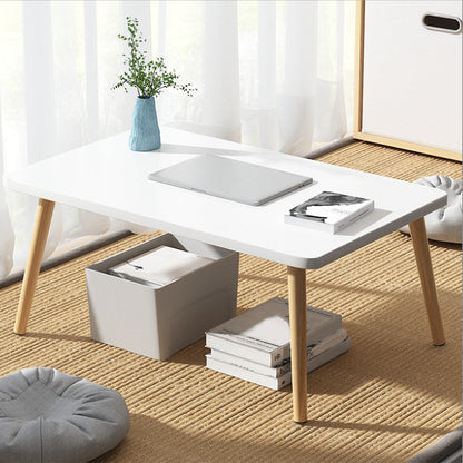 4 Legs Base Design Square/rectangular Wood-based Board Table Coffee Table White Clearhalo 'Coffee & Accent Tables' 'Coffee Tables' 'coffee_tables' 'furn' 'furn_coffee_tables' 'Furniture' 'Living Room Furniture' 5451715