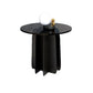 Modern Style Round Glass Table with Metal Base Pedestal Base Coffee Table
