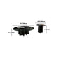 Modern Style Round Glass Table with Metal Base Pedestal Base Coffee Table