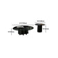 Modern Style Round Glass Table with Metal Base Pedestal Base Coffee Table