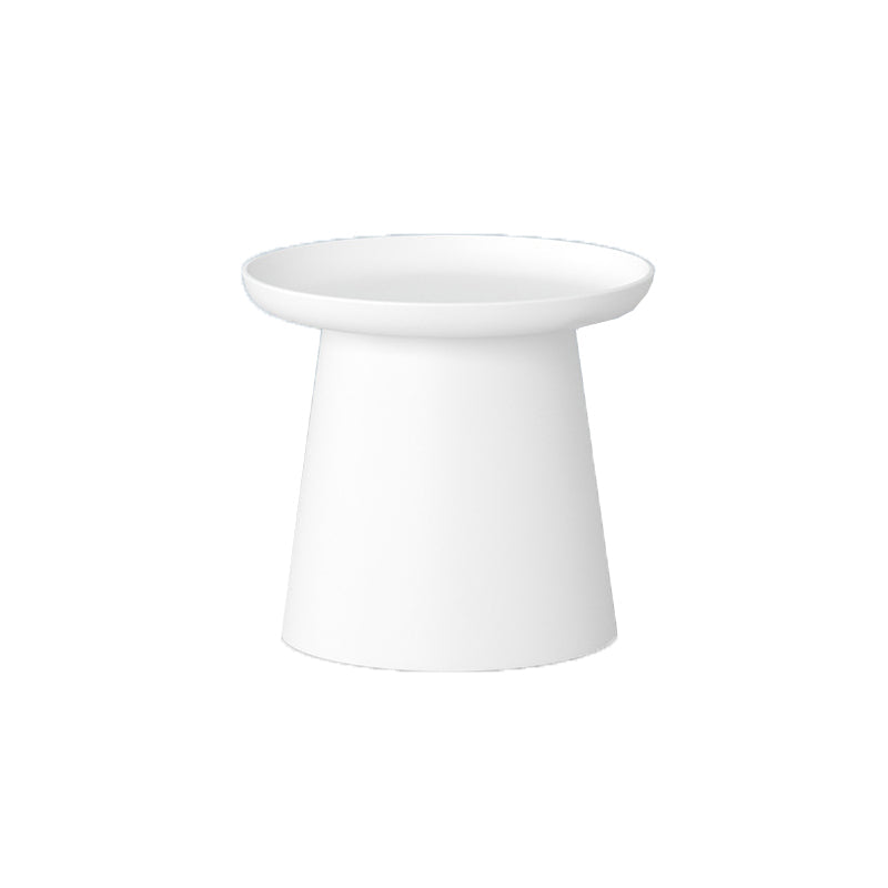 Tavolino moderno rotondo acrilico/legno con tavolino da caffè a base di un piede