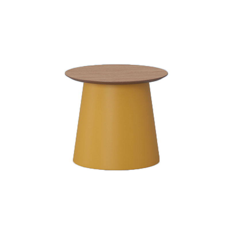 Tavolino moderno rotondo acrilico/legno con tavolino da caffè a base di un piede