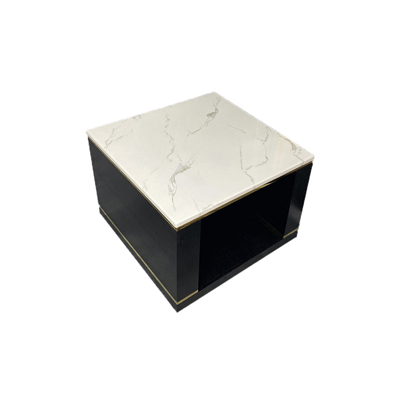 Tavolo da fascia alta in pietra quadrata Glam Frame divano tavolo da estremità laterale per soggiorno