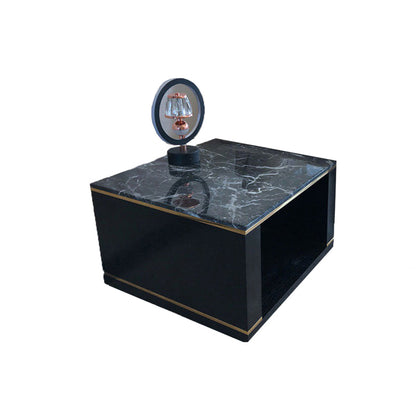 Tavolo da fascia alta in pietra quadrata Glam Frame divano tavolo da estremità laterale per soggiorno