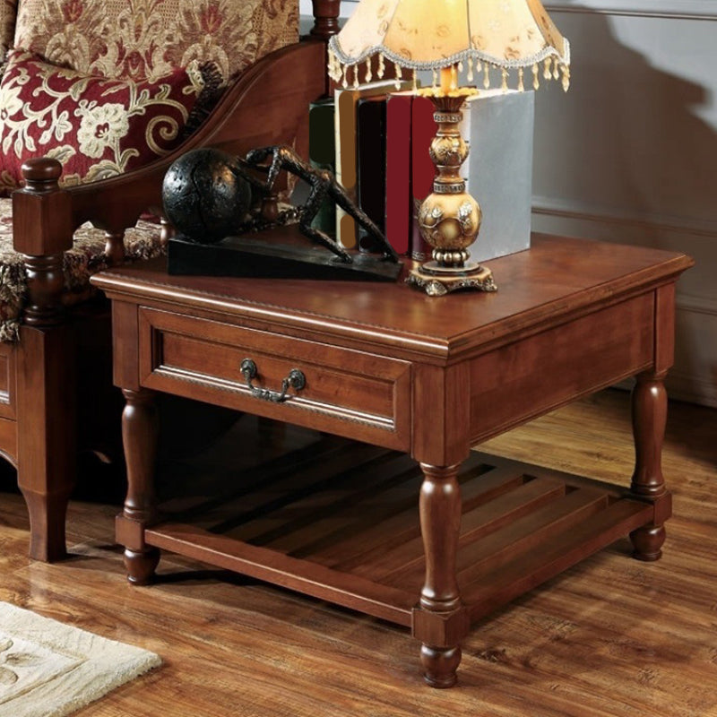 Tavolino in legno di campagna francese tavolino a doppio livello di divano laterale con conservazione