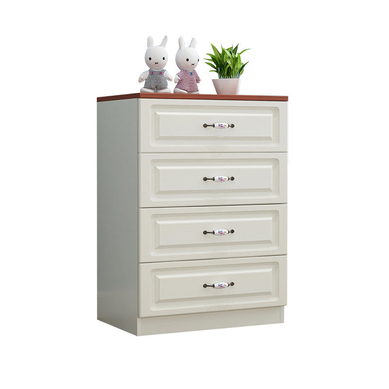 Modern White Accent Chest with Drawers 15.74" Wide Side Cabinet