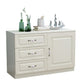 Modern White Accent Chest with Drawers 15.74" Wide Side Cabinet