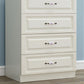 Modern White Accent Chest with Drawers 15.74" Wide Side Cabinet