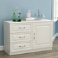 Modern White Accent Chest with Drawers 15.74" Wide Side Cabinet