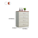 Modern White Accent Chest with Drawers 15.74" Wide Side Cabinet