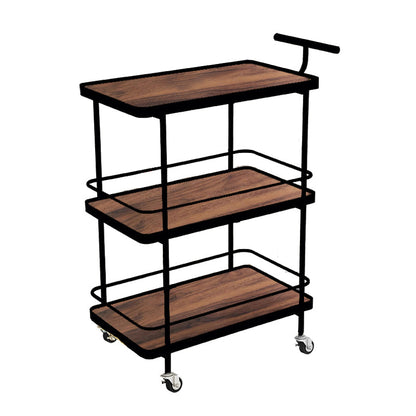 Modern 34.65"H Rolling Prep Table Rectangular Metal Prep Table for Home Use