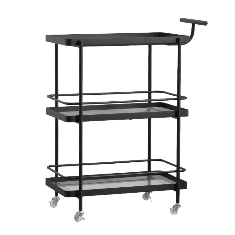 Modern 34.65"H Rolling Prep Table Rectangular Metal Prep Table for Home Use