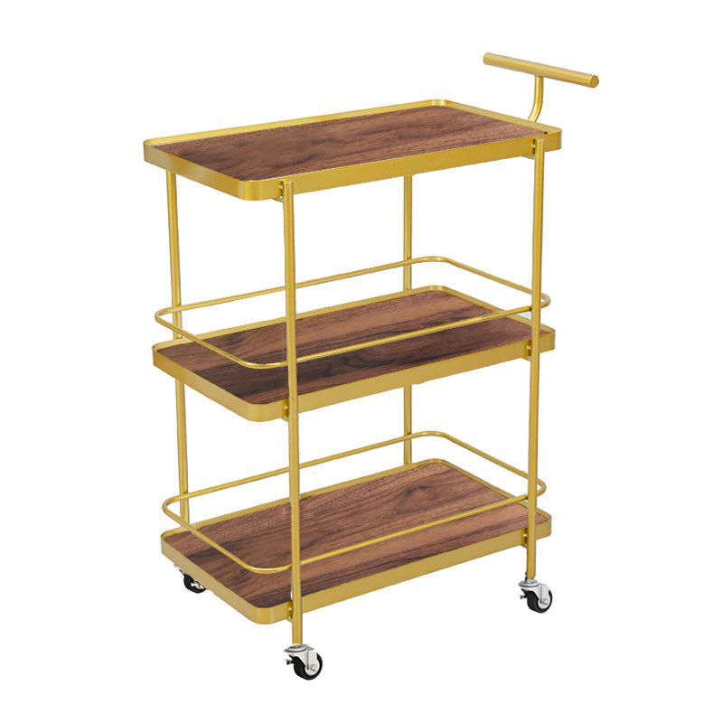 Modern 34.65"H Rolling Prep Table Rectangular Metal Prep Table for Home Use