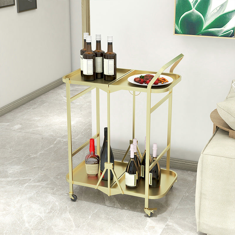 Modern 35.43"H Rolling Prep Table Rectangular Metal Prep Table for Home Use